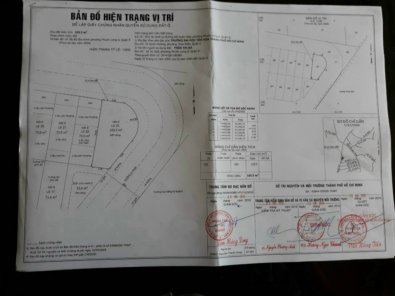 Bán lô góc 103m2 đường xe tải ngay ĐH Văn Hoá, đường 297 Phước Long A Q.9